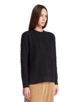 Blue Cable-Knit Sweater | PDP | Antonia