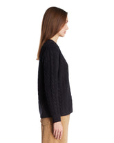 Blue Cable-Knit Sweater | PDP | Antonia