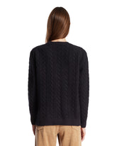 Blue Cable-Knit Sweater | PDP | Antonia