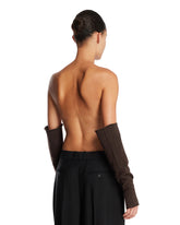 Brown Fingerless Gloves | PDP | Antonia