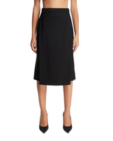 Black Wool Midi Skirt | PDP | Antonia