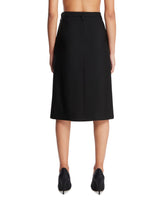 Black Wool Midi Skirt | PDP | Antonia