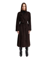 Brown Solana Suede Coat | PDP | Antonia