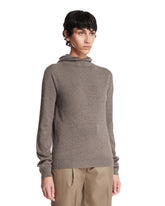 Beige Cashmere Hooded Sweater | PDP | Antonia