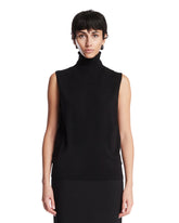 Black Sleeveless Cashmere Turtleneck | PDP | Antonia