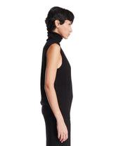 Black Sleeveless Cashmere Turtleneck | PDP | Antonia