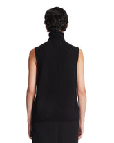 Black Sleeveless Cashmere Turtleneck | PDP | Antonia