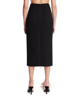 Black Wool Midi Skirt | PDP | Antonia