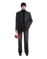 Black Melange Wool Jacket | PDP | Antonia