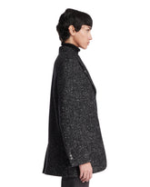 Black Melange Wool Jacket | PDP | Antonia