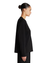 Top Ciles R In Cotone Nero | PDP | Antonia