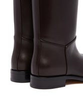 Brown Nobilis Leather Riding Boots | PDP | Antonia