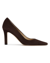 Brown Carla 80 Suede Pumps | PDP | Antonia