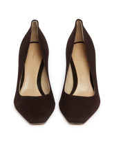 Brown Carla 80 Suede Pumps | PDP | Antonia
