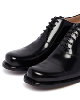 Black Leather Lace-Up Shoes | PDP | Antonia