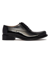 Black Leather Lace-Up Shoes | PDP | Antonia