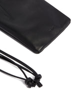 Black Bruce Leather Phone Holder | PDP | Antonia