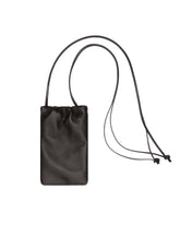 Black Bruce Leather Phone Holder | PDP | Antonia