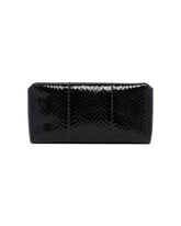 Black Compact Square Leather Clutch | PDP | Antonia