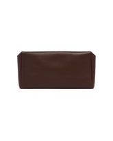 Brown Square Compact Leather Clutch | PDP | Antonia
