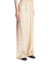 Beige Monogram Pants | PDP | Antonia
