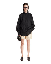 Beige Monogram Silk Shorts | PDP | Antonia