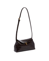 Brown T-Lock Leather Bag | PDP | Antonia