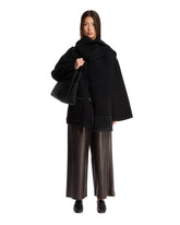 Black Wool Scarf Jacket | PDP | Antonia