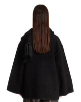Black Wool Scarf Jacket | PDP | Antonia