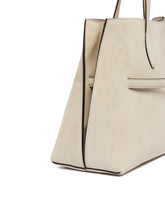White Suede Lounge Tote | PDP | Antonia