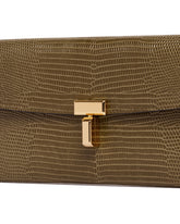 Green T-Lock Lizard-Print Wallet | PDP | Antonia