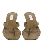 Green Leather Heeled Sandals | PDP | Antonia