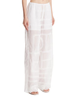 White PJ Monogram Pants | PDP | Antonia
