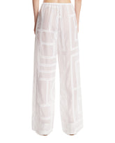 White PJ Monogram Pants | PDP | Antonia