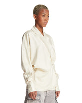 White Viscose Wrap Shirt | PDP | Antonia