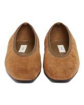 Ballerine Minimaliste In Suede Marroni | PDP | Antonia