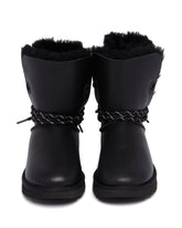 Black Classic Bailey Tie Leather Boots | PDP | Antonia
