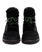 UGG X Sacai Black Leather Hiker Boots | PDP | Antonia