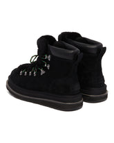 UGG X Sacai Black Leather Hiker Boots | PDP | Antonia