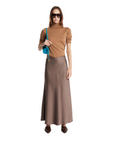 Gray Michelle Silk Skirt | PDP | Antonia