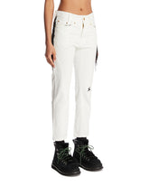 White Cropped Jeans with Embellishments | PDP | Antonia