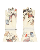 White Floral Leather Gloves | PDP | Antonia