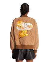 Beige Embroidered Bomber | PDP | Antonia