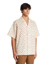 Beige Cherryfic Print Bowling Shirt | PDP | Antonia