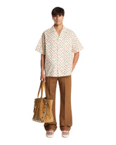 Beige Cherryfic Print Bowling Shirt | PDP | Antonia