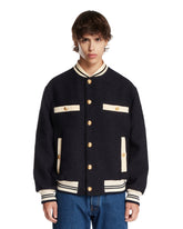 Blue Cotton Tweed Bomber | PDP | Antonia