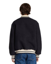 Blue Cotton Tweed Bomber | PDP | Antonia