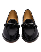Black Bowshire Leather Loafers | PDP | Antonia