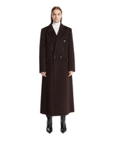 Brown Wool Long Coat | PDP | Antonia