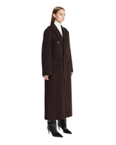 Brown Wool Long Coat | PDP | Antonia
